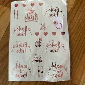 Bride tribe temporary tattoos